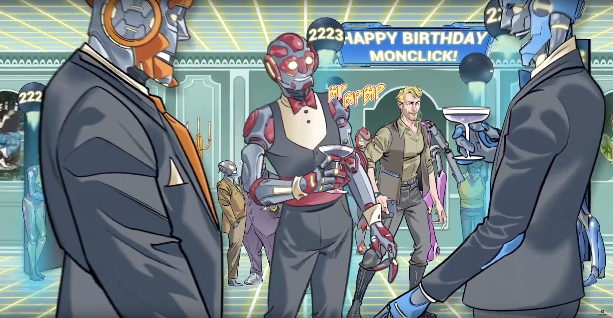 Mr. MC viaggia nel futuro e arriva nel 2223 per festeggiare il compleanno di Monclick ma i festeggiamenti saranno interrotti dall'intrusione di Hackerton