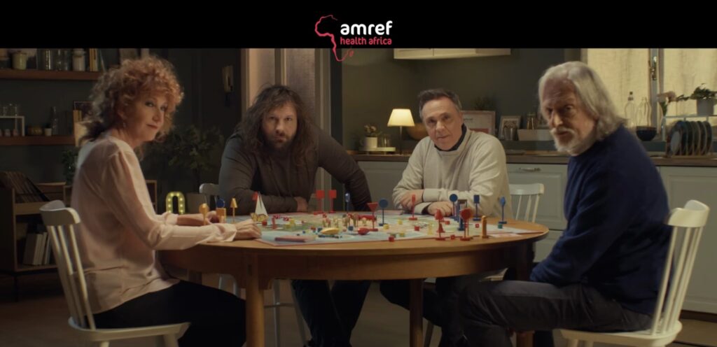 spot pubblicitario amref